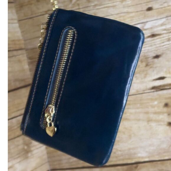 SMALL LEATHER MINIMALIST COMPACT FUNCTIONAL KEYCHAIN POUCH ZIPPER CARD WALLET - Picture 2 of 5